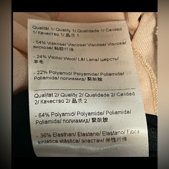 ESCADA navy blue midi dress lace details illusion neckline Size Large - Picture 10 of 10